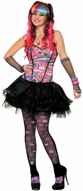 Sugar Max Vibe Candy Girl Club Rave Fancy Dress Up Halloween Sexy Adult Costume