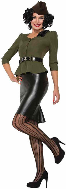 Missile Millie 40's Retro Army Military Pin-Up USO Fancy Dress Halloween Costume