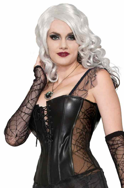 Witches Wizards Corset Top Black Wicked Fancy Dress Halloween Costume Accessory