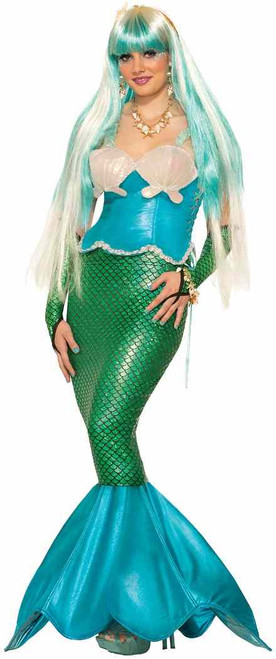 Sirena the Mermaid Fantasy Ocean Sea Fancy Dress Up Halloween Sexy Adult Costume