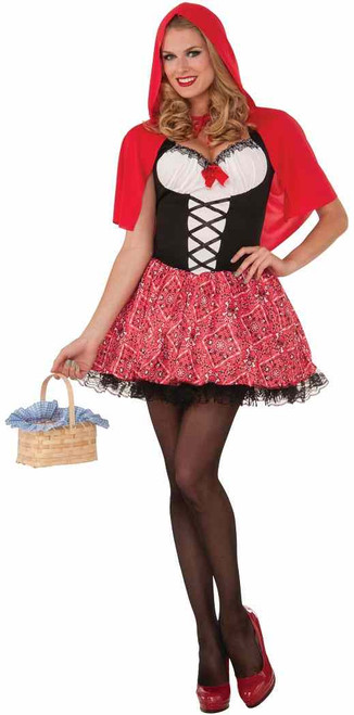 Rad Red Riding Hood Fairy Tale Storybook Fancy Dress Up Halloween Adult Costume