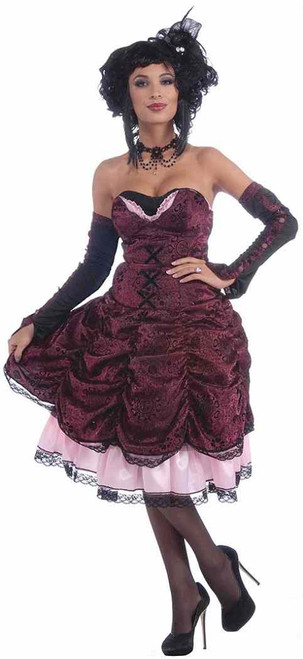 Gothic Rose Victorian Vampire Lady Goth Fancy Dress Up Halloween Adult Costume