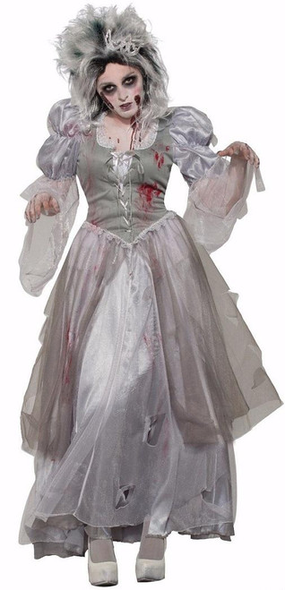 Zombie Never After Princess Ghost Woman Fancy Dress Halloween Adult Costume
