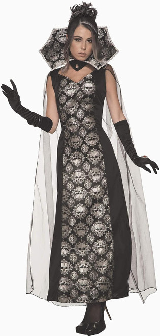 Dark Countess Gothic Vampire Vampiress Fancy Dress Up Halloween Adult Costume