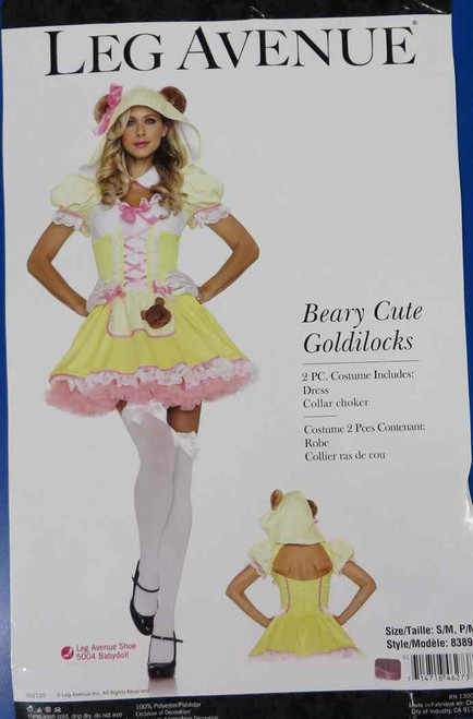 Beary Cute Goldilocks Fairy Tale Storybook Fancy Dress Halloween Adult Costume