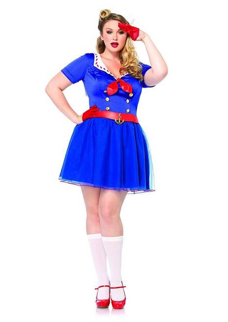 Ahoy There Honey Sailor Girl Fancy Dress Halloween Plus Size Sexy Adult Costume
