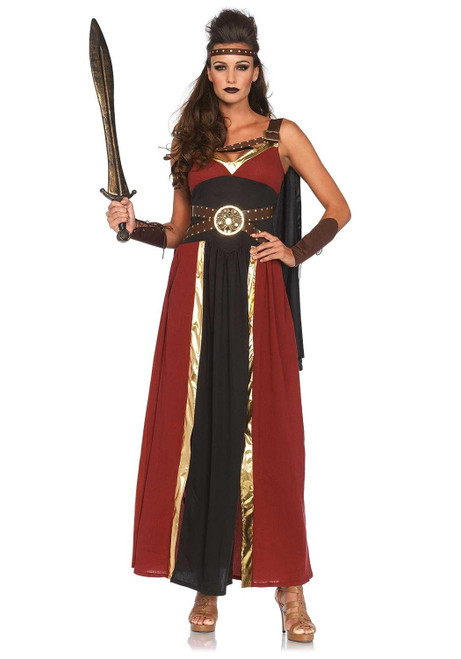 Regal Warrior Queen Greek Roman Fancy Dress Up Halloween Sexy Adult Costume