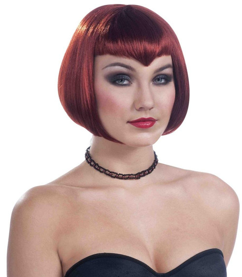 Vamp Wig Vampire Short Bob Fancy Dress Halloween Costume Accessory 2 COLORS