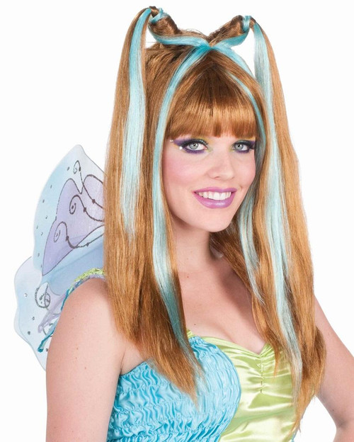 Fantasy Fairies Wig Fancy Dress Up Halloween Adult Costume Accessory 3 COLORS