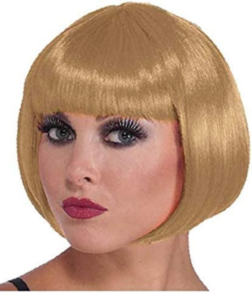 Bob Wig Blonde Short Cute Fancy Dress Up Halloween Adult Costume Accessory