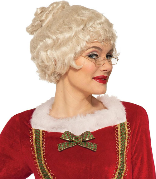 Mrs. Santa Claus Wig Premium Fancy Dress Up Halloween Adult Costume Accessory