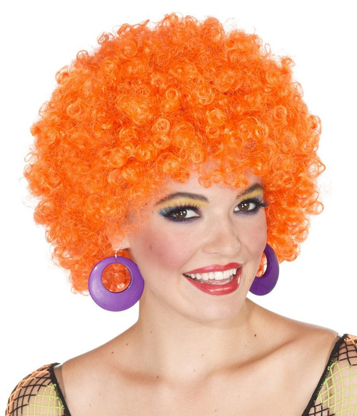 Neon Afro Wig Clown Fancy Dress Up Halloween Adult Costume Accessory 3 COLORS