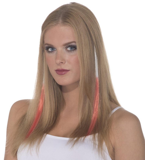 Clip-On Hair Extensions Fancy Dress Halloween Adult Costume Accessory 5 COLORS