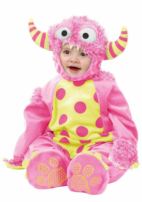 Mini Monster Furry Fancy Dress Halloween Baby Toddler Child Costume 2 COLORS