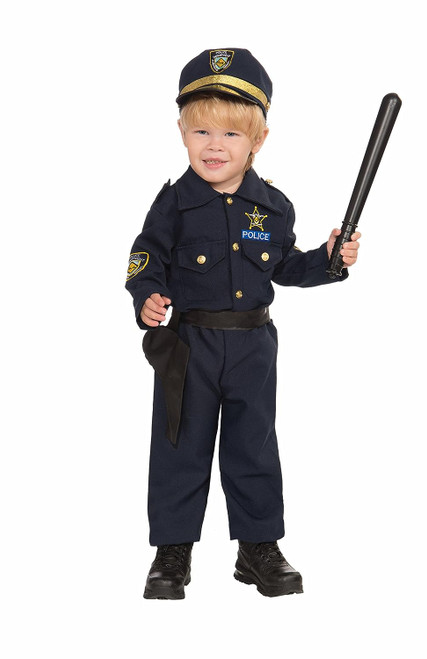 Police Boy Cop Officer Uniform Fancy Dress Up Halloween Toddler Child Costume