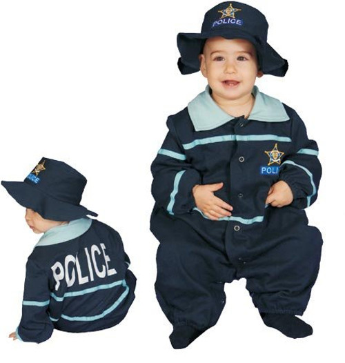 Baby Police Officer Cop Fancy Dress Halloween Deluxe Baby Toddler Child Costume