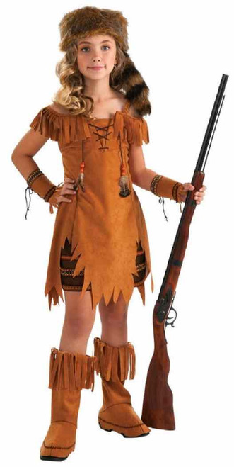 Danielle Boone Daniel Frontier Hero Explorer Fancy Dress Halloween Teen Costume