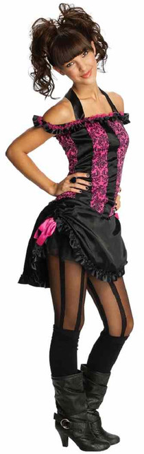 Saloon Girl Wild West Western Cowgirl Fancy Dress Up Halloween Teen Costume