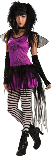 Butterfly Pixie Chick Purple Fairy Gothic Dress Up Teen Adult Halloween Costume