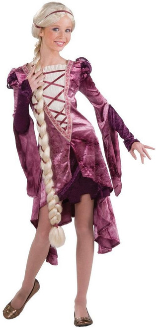 Rapunzel Princess Tower Medieval Maiden Fancy Dress Up Halloween Teen Costume