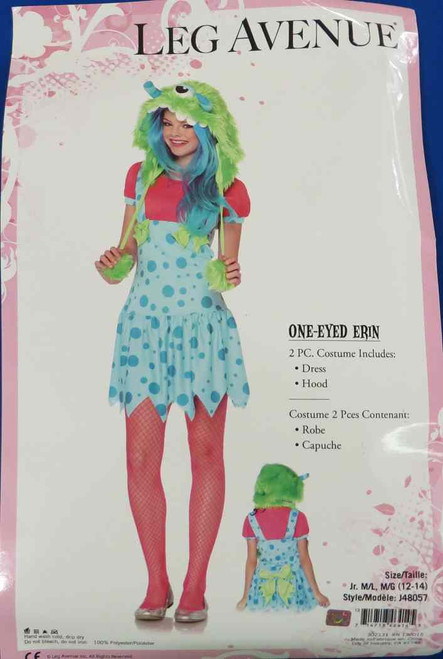 One-Eyed Erin Furry Monster Cyclops Cute Fancy Dress Up Halloween Teen Costume