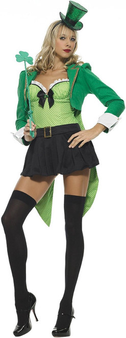 Clover Leprechaun St. Patrick's Day Fancy Dress Up Halloween Sexy Adult Costume