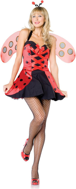 Lovely Ladybug Lady Bug Insect Animal Fancy Dress Halloween Sexy Adult Costume