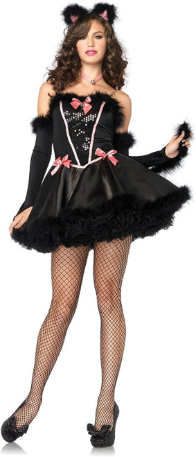 Catnip Cutie Black Cat Animal Fancy Dress Up Halloween Sexy Adult Costume