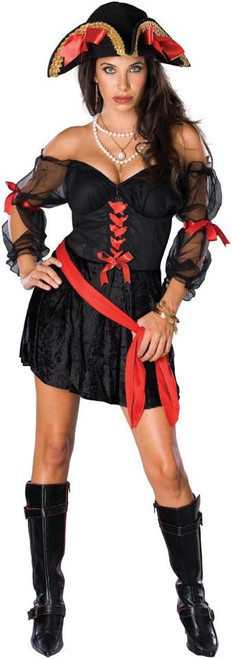 Pirate Siren Wench Lady Caribbean Fancy Dress Up Halloween Sexy Adult Costume
