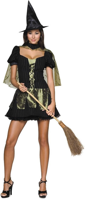 Wicked Witch Wizard of Oz Secret Wishes Fancy Dress Halloween Sexy Adult Costume