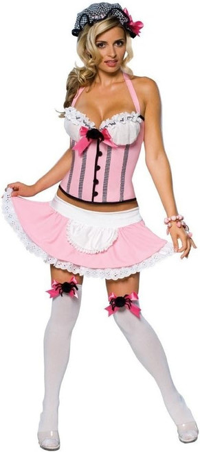 Lil Miss Tuffet Little Muffet Fairy Tale Fancy Dress Up Halloween Adult Costume