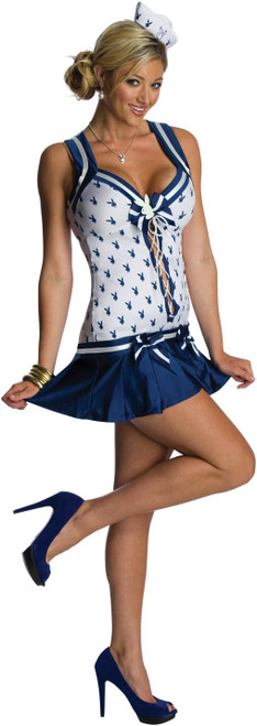 Sexy Sailor Playboy Navy Military Girl Fancy Dress Up Halloween Adult Costume