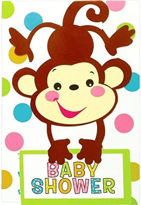 Fisher Price Hello Baby Jungle Animals Shower Party Invitations w/Envelopes