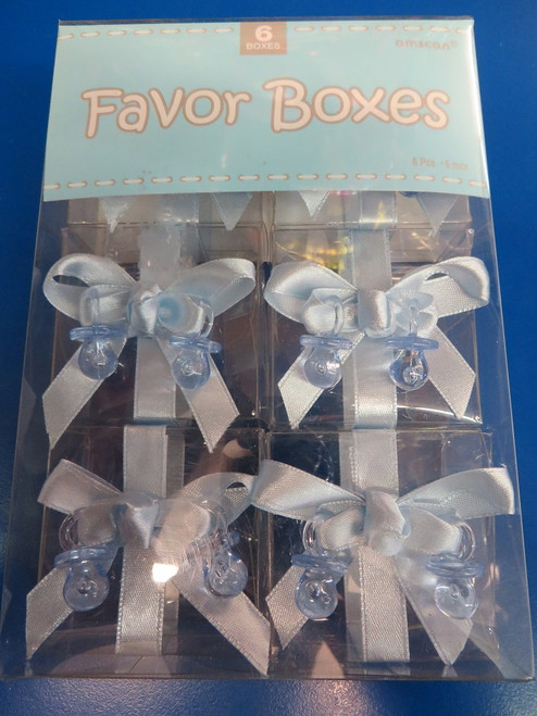 Plastic Rattle Charms Baby Shower Party Gift Candy Clear Favor Boxes 2 COLORS