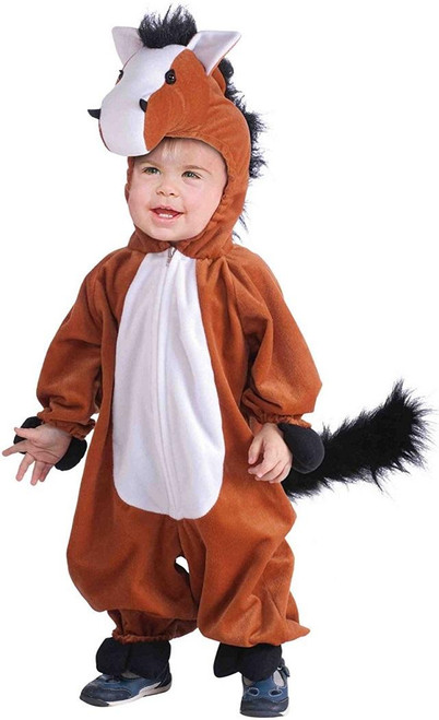 Plush Horse Farm Animal Brown Western Fancy Dress Up Halloween Child Costume