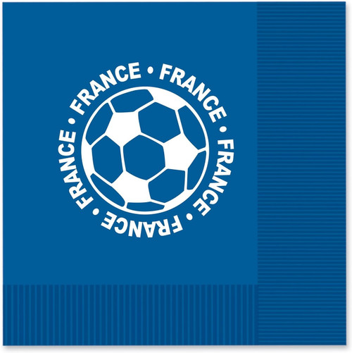 France Les Bleus Blues FIFA World Cup Soccer Sports Party Paper Luncheon Napkins