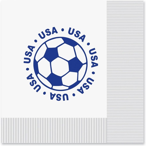 Team USA Stars Stripes Yanks FIFA World Cup Soccer Sports Party Luncheon Napkins