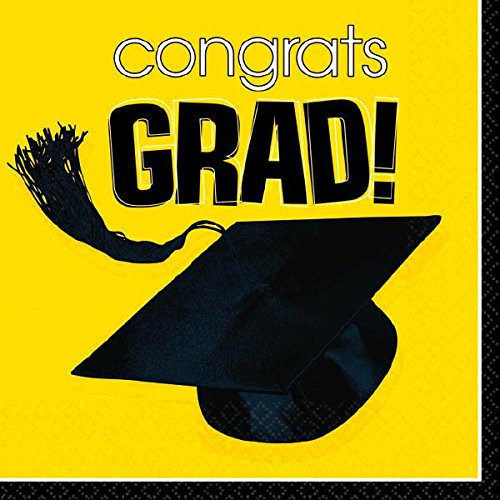 Flying Colors School Spirit Graduation Party Paper Beverage Napkins 8 COLORS