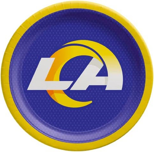 Los Angeles Rams NFL Pro Football Sports Theme Party 9" Paper Dinner Plates