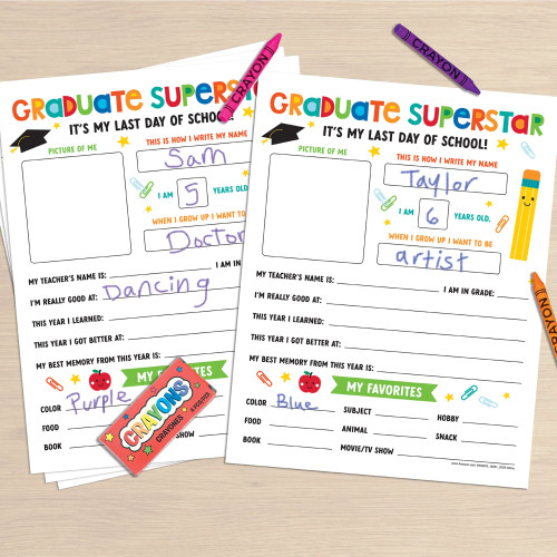 Fun All About The Grad School Graduation Theme Party Favor Activity Sheets