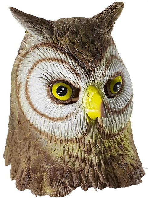 Owl Mask Animal Bird Hoot Fancy Dress Up Halloween Adult Costume Accessory