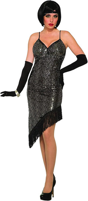 Twilight in Sequins Flapper Roaring 20's Fancy Dress Up Halloween Adult Costume