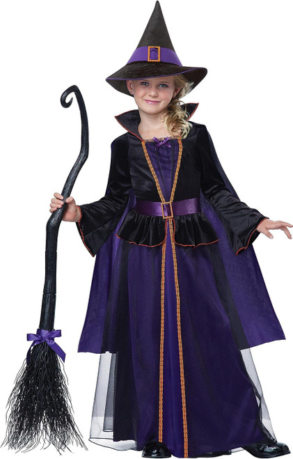 Hocus Pocus Wicked Witch Gothic Black Fancy Dress Up Halloween Child Costume