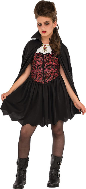 Miss Vampire Gothic Countess Girl Tween Fancy Dress Up Halloween Teen Costume