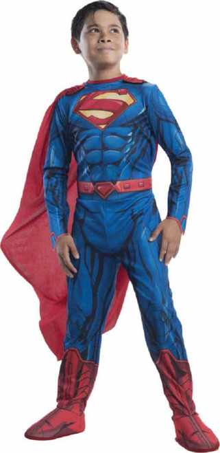 Superman Man of Steel DC Comics Superhero Fancy Dress Up Halloween Child Costume