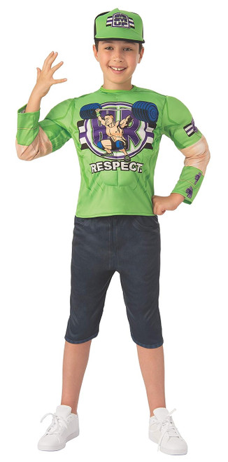 John Cena Green WWE Pro Wrestler Fancy Dress Up Halloween Deluxe Child Costume