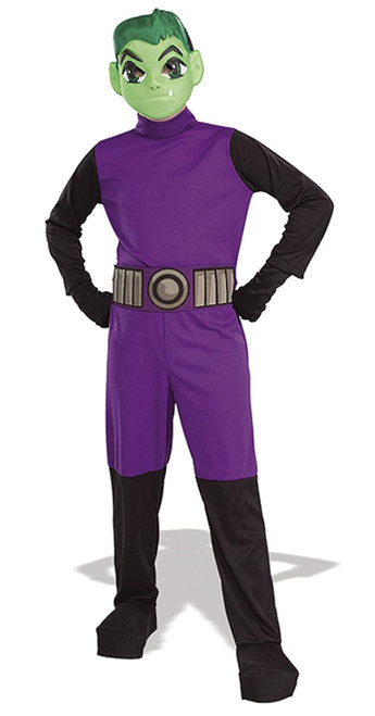 Beast Boy DC Comics Teen Titans Superhero Fancy Dress Halloween Child Costume