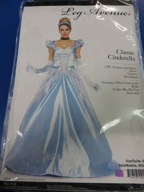 Classic Cinderella Princess Gown Blue Fancy Dress Halloween Sexy Adult Costume