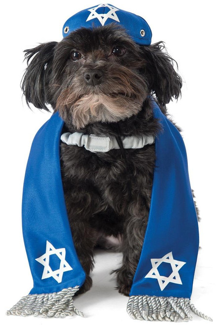 Yarmulke Tallis Kippah Jewish Fancy Dress Up Halloween Pet Dog Cat Costume