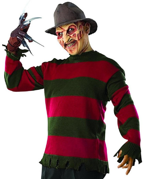 Freddy Krueger Sweater Mask Nightmare Elm Street Fancy Dress Halloween Costume